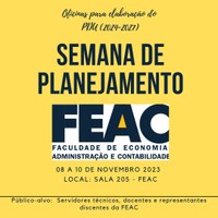 Convocação para Participação na elaboração do PDU (2024-2027) da FEAC