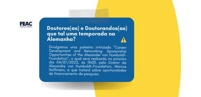 Doutores(as) e Doutorandos(as) da UFAL, que tal uma temporada na Alemanha?