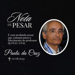 Nota de pesar - Professor Paulo da Cruz
