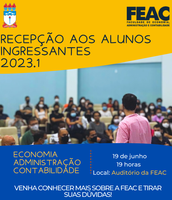 Convite - Recepção aos calouros FEAC 2023.1
