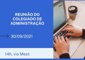 Reunião do Colegiado de Administração 30/09.