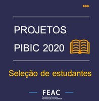 Seleção de estudantes - PIBIC 2020