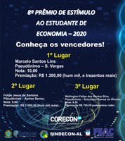 Vencedores 8° Prêmio de Estímulo ao Estudante de Economia