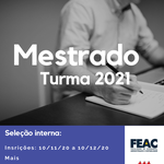 Abertura de Edital de Seleção Interna do Curso de Mestrado em Economia Aplicada