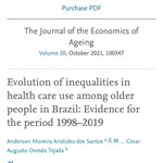 Artigo publicado na Revista internacional” The Journal of the Economics of Aging”