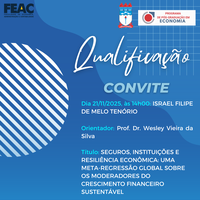 Convite para a qualificação do discente ISRAEL FILIPE DE MELO TENÓRIO