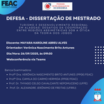 Convite para Defesa de Dissertação da discente MAYARA KAROLINE ABREU ALVES
