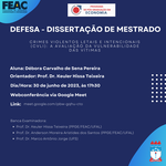 Convite para Defesa de Dissertação - DÉBORA CARVALHO DE SENA PEREIRA