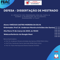 Convite para Defesa de Dissertação - VINÍCIUS CASTRO MOREIRA DA SILVA