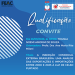 Convite para Qualificação da discente THAISLA NOEMI AMORIM DE SOUZA