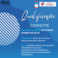Convite para Qualificação de Projeto do discente DAYVISSON SOARES DA SILVA