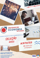 Edital de Seleção do Mestrado em Economia Aplicada - Turma 2022