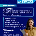Oportunidade de estágio no SENAI
