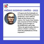 Prêmio Rodrigo Simões - 2022