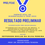Prêmio UFAL de Dissertação e Tese 2022 - Trabalho pré-selecionado do PPGE