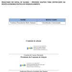 Resultado Edital 01/2022 Editor-chefe REPD