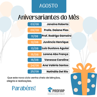 Aniversariantes de Agosto – PROFIAP
