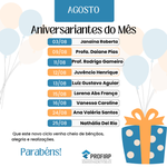 Aniversariantes de Agosto – PROFIAP