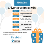 Aniversariantes de Fevereiro – PROFIAP