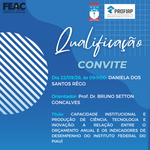 Convite para a qualificação da discente DANIELA DOS SANTOS RÊGO
