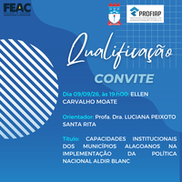 Convite para a qualificação da discente ELLEN CARVALHO MOATE