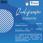 Convite para a qualificação da discente JANAÍNA ROBERTA MATIAS