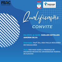 Convite para a qualificação da discente SUELLEN KETELLEN AMORIM SILVA