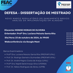 Convite para Defesa de Dissertação da discente MONISE MORAIS DE OLIVEIRA