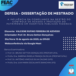 Convite para Defesa de Dissertação da discente - VALCIENE RUFINO FERREIRA DE AZEVEDO