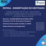 Convite para Defesa de Dissertação do discente ALCIDES BRUNO DE OLIVEIRA LOPES
