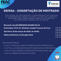 Convite para Defesa de Dissertação do discente ALLAN DÊNISSON SOARES SILVA