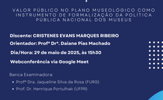 Convite para Defesa de Dissertação do discente CRISTENES EVANS MARQUES RIBEIRO