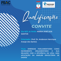 Convite para Qualificação da discente MARIA JOSÉ DOS SANTOS