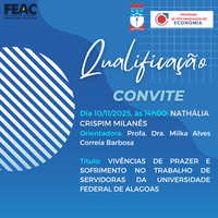 Convite para Qualificação da discente NATHÁLIA CRISPIM MILANÊS