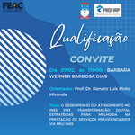 Convite para Qualificação de Projeto da discente BÁRBARA WERNER BARBOSA DIAS