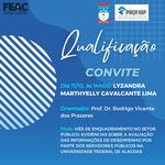 Convite para Qualificação de Projeto da discente LYZANDRA MARTHYELLY CAVALCANTE LIMA