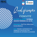 Convite para Qualificação de Projeto da discente PATRÍCIA ARAÚJO FERREIRA DA SILVA