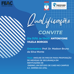 Convite para Qualificação de Projeto do discente ANTONYONE VILELA BORGES