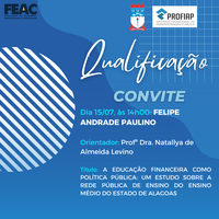 Convite para Qualificação do aluno FELIPE ANDRADE PAULINO