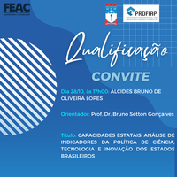 Convite para Qualificação do discente ALCIDES BRUNO DE OLIVEIRA LOPES