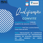 Convite para Qualificação do discente CARLOS ALBERTO DE ARAÚJO OLIVEIRA