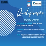 Convite para Qualificação do discente JOSÉ ALVES DOS SANTOS JUNIOR