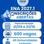 📢 ENA PROFIAP 2027.1 – Edital Publicado!
